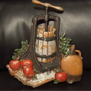 Vintage Homco 1978 Medal Apple Cider Press Home Decor